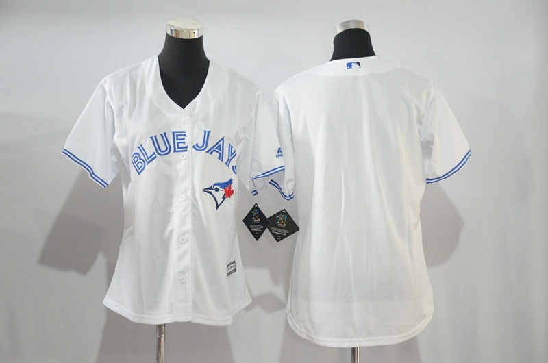 Womens 2017 MLB Toronto Blue Jays Blank White Jerseys